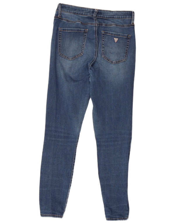 Guess Jean Skinny Taille Mi-haute Sculpt Femme W32 L27 Bleu Coton