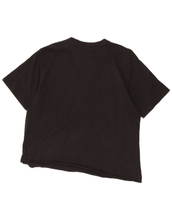 Billabong T-shirt graphique pour femme UK 16 Large Noir Coton
