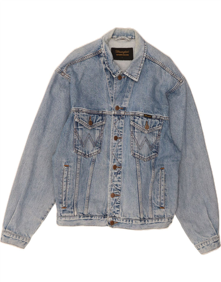 WRANGLER Mens Denim Jacket UK 40 Large Blue Cotton Vintage Wrangler and Second-Hand Wrangler from Messina Hembry 