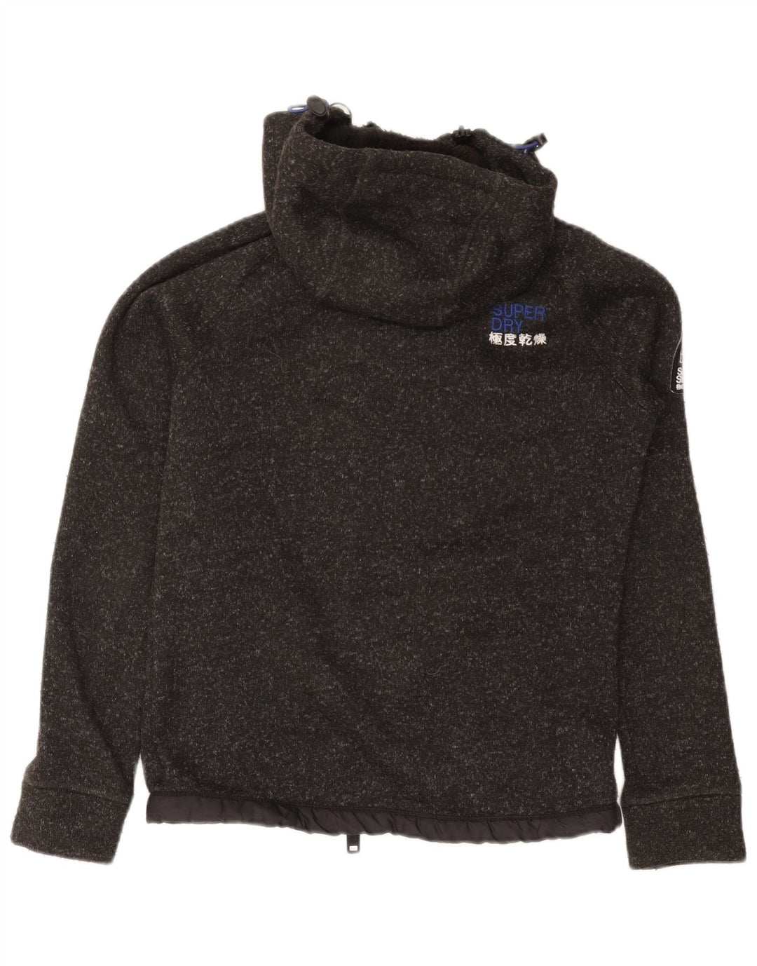 Superdry Pull à capuche zippé pour homme en polyester moucheté petit gris