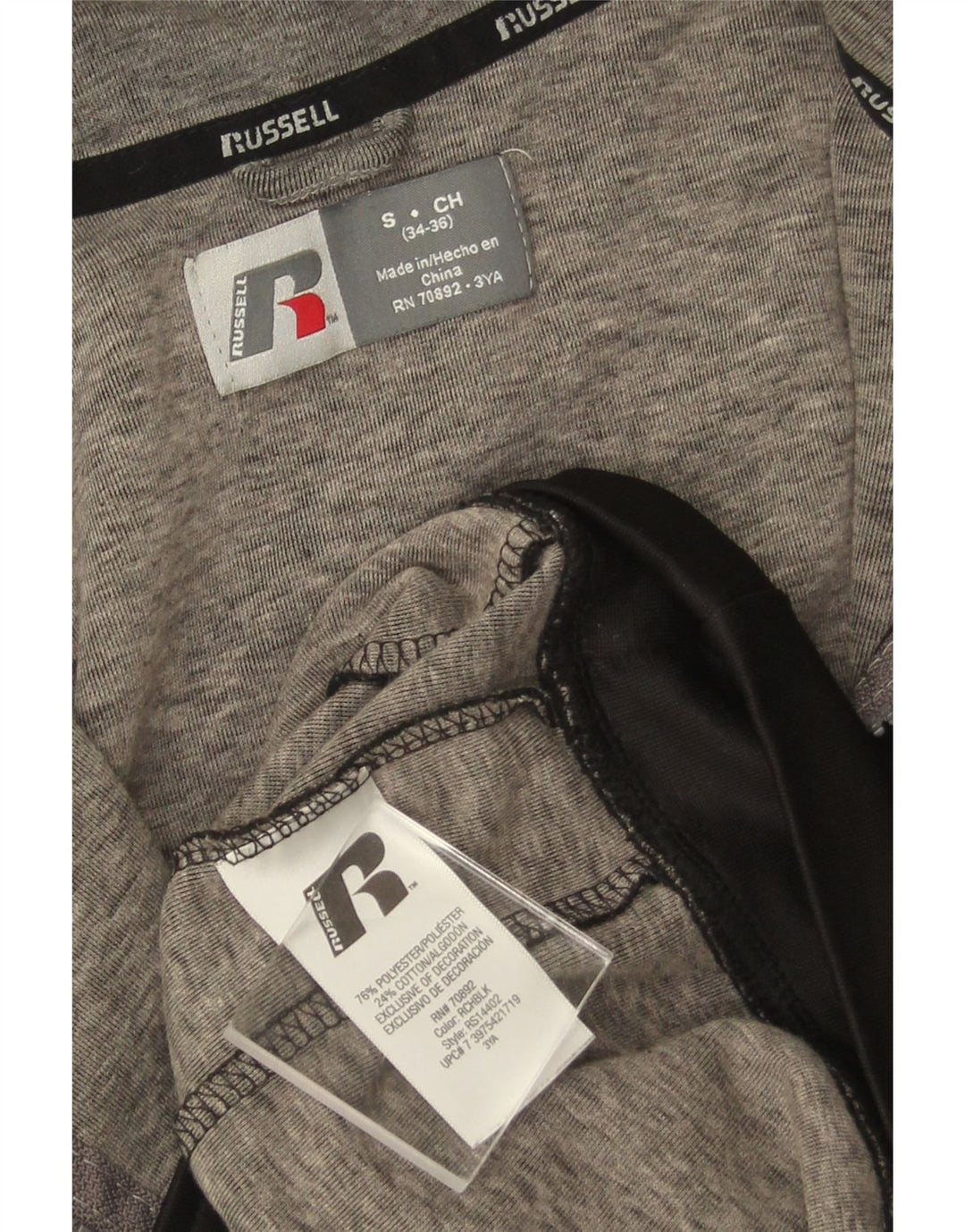 Russell Athletic Veste de survêtement pour homme Taille S Noir Polyester