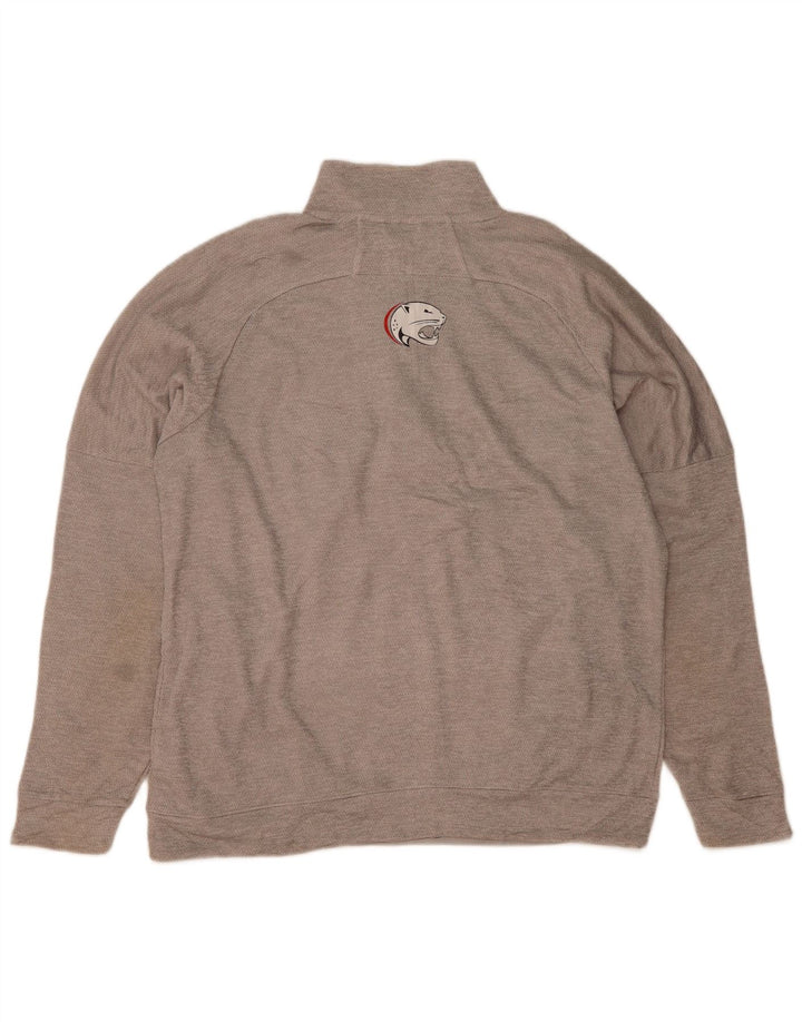ADIDAS Sweat-shirt graphique à col zippé pour homme XL Gris Polyester