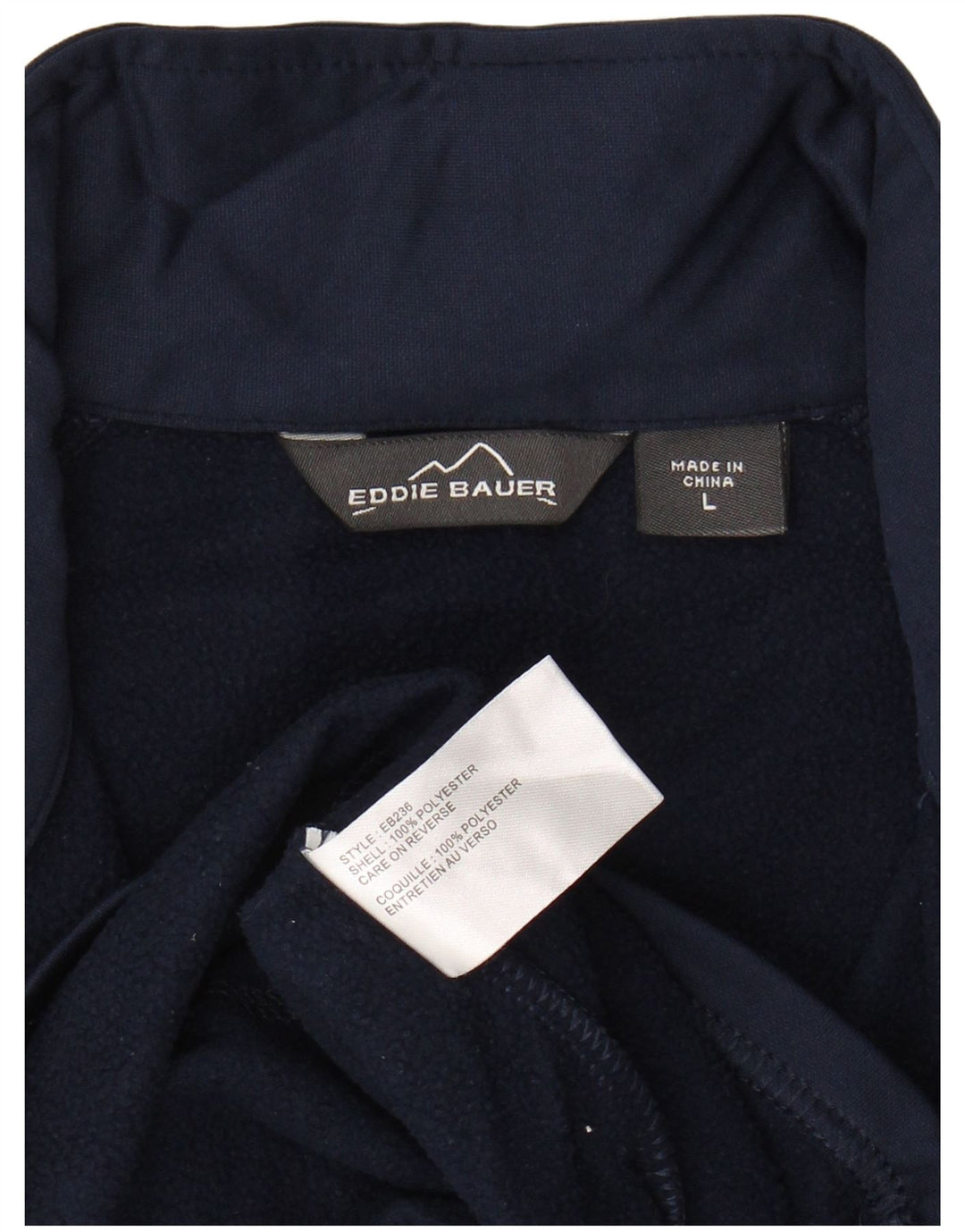 EDDIE BAUER Sweat-shirt à col zippé pour homme Grand bleu marine Polyester