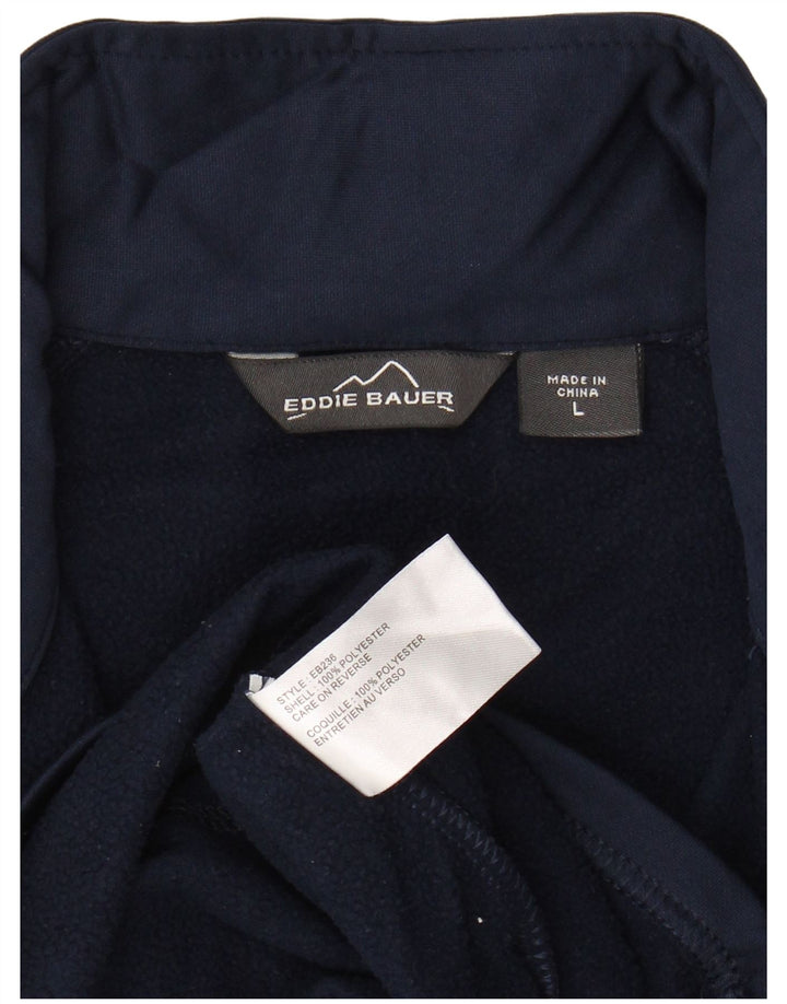 EDDIE BAUER Sweat-shirt à col zippé pour homme Grand bleu marine Polyester