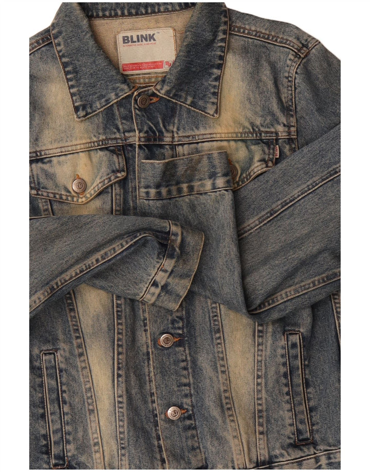 Blink Veste en jean pour homme UK 36 Petit Bleu Coton