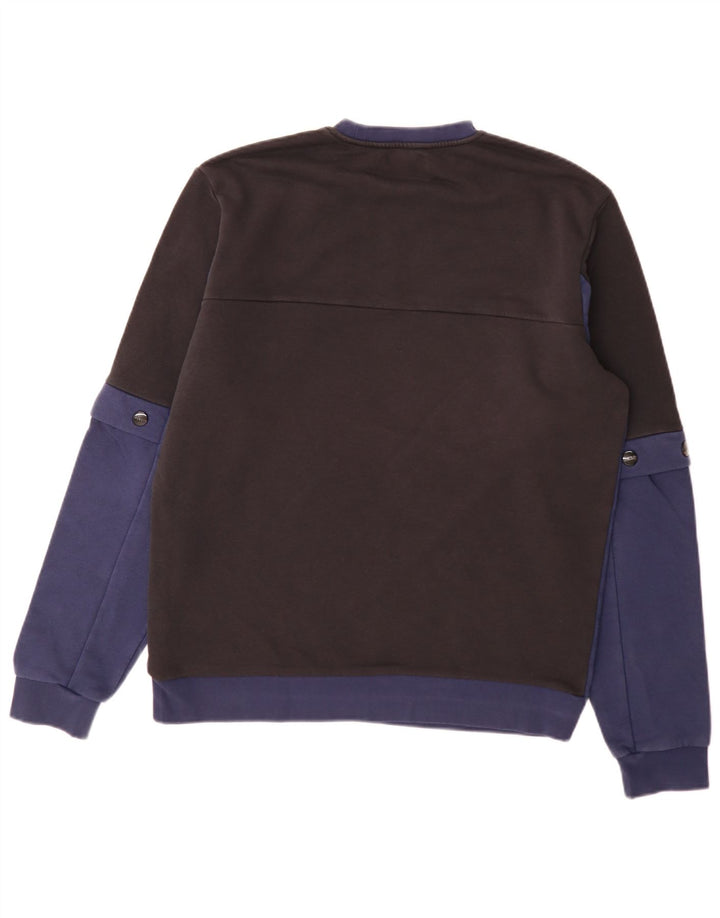 Iceberg Sweat-shirt graphique pour homme en coton color block Noir Taille L