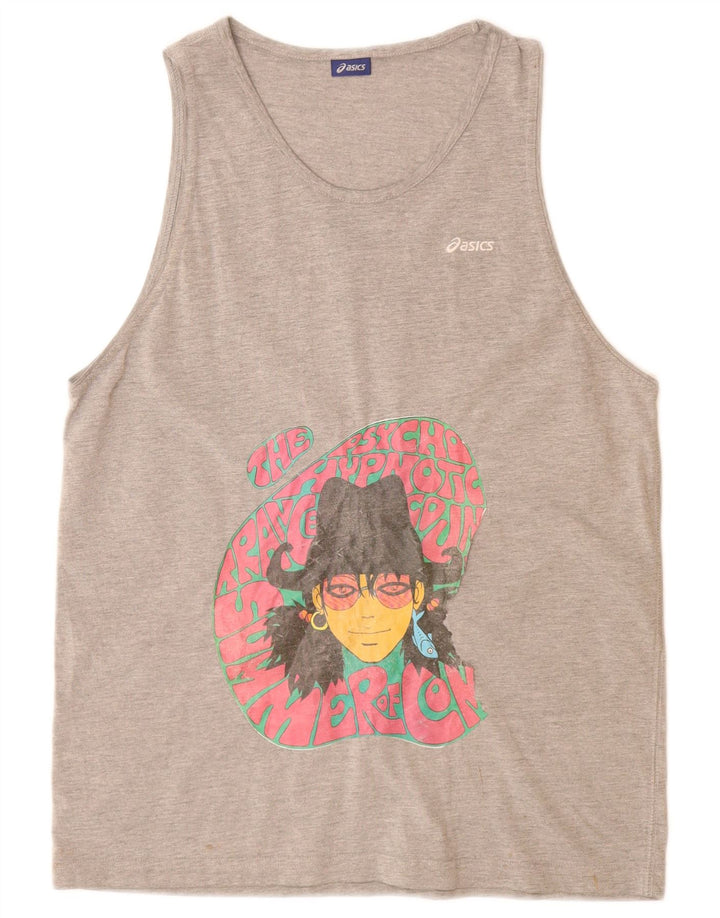 ASICS Débardeur Graphique Fille 15-16 Ans XL Gris Moucheté