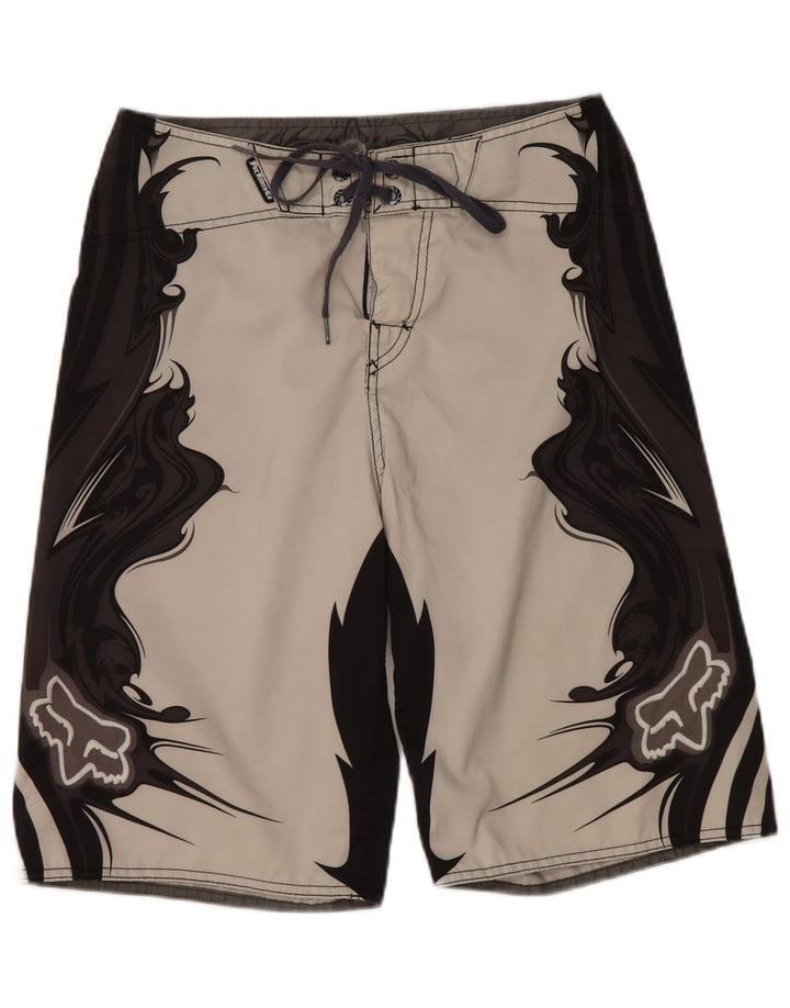 Fox Short de Bain Graphic Homme Gris Moyen Polyester Colorblock