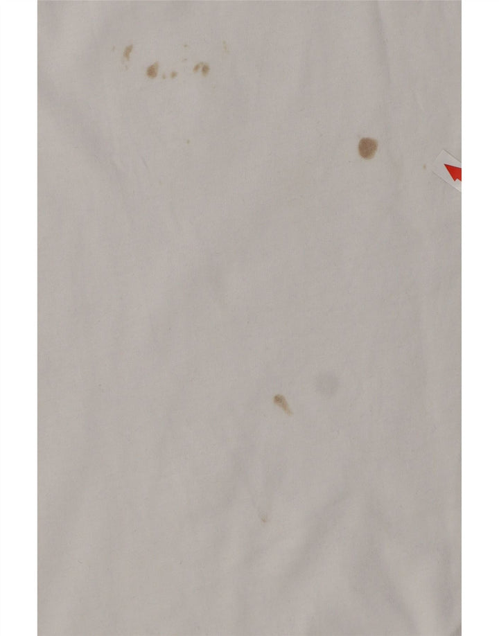 Champion T-Shirt Homme Haut Large Blanc Rayé Coton