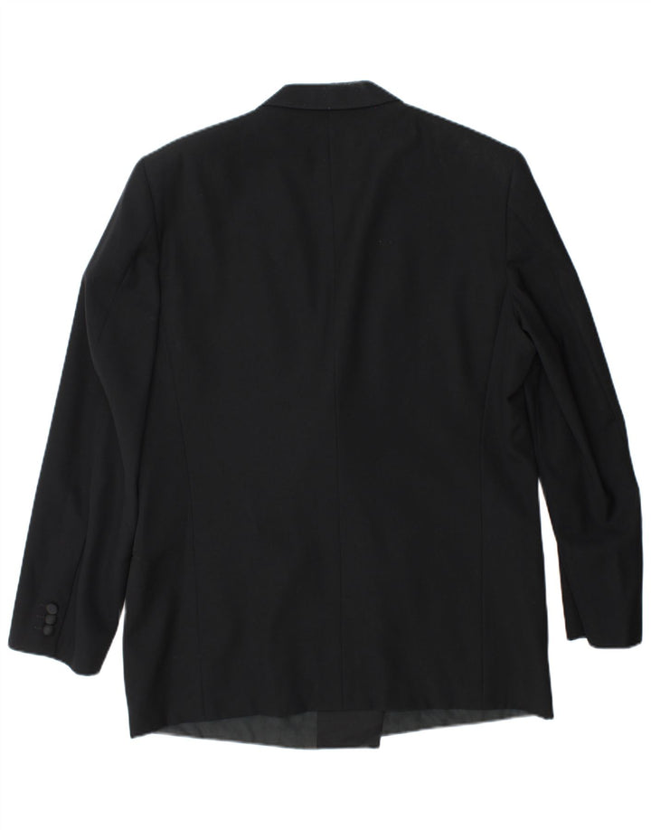 Egon Von Furstenberg Homme UK 40 Large W32 L32 Laine Vierge Noire