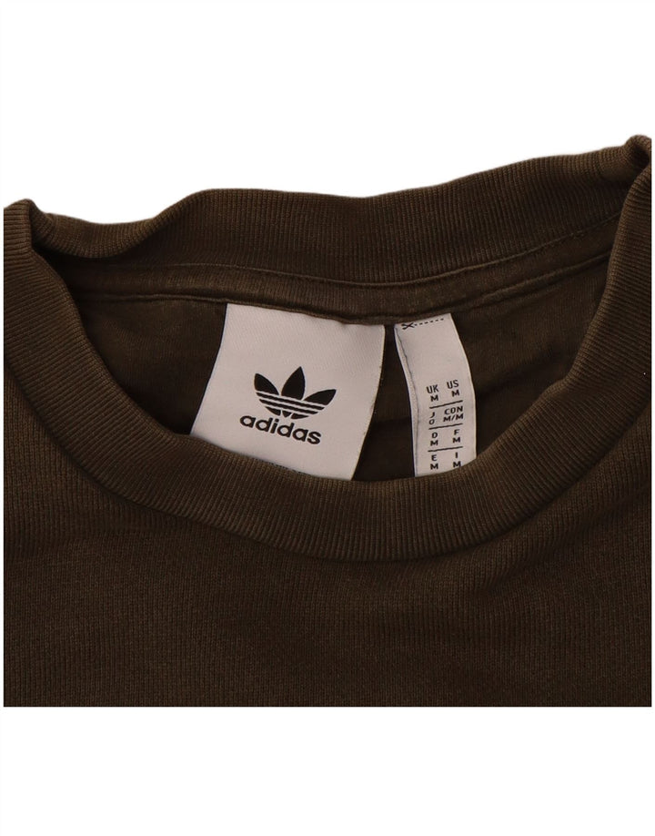 ADIDAS Sweat-shirt graphique pour homme en coton kaki moyen