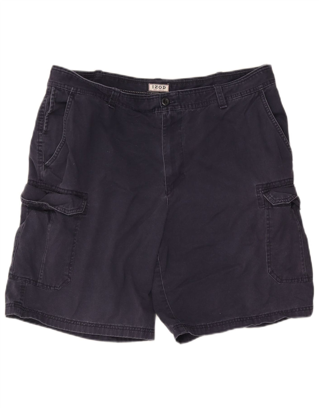 Izod Short Cargo Homme W38 XL Bleu Marine Coton