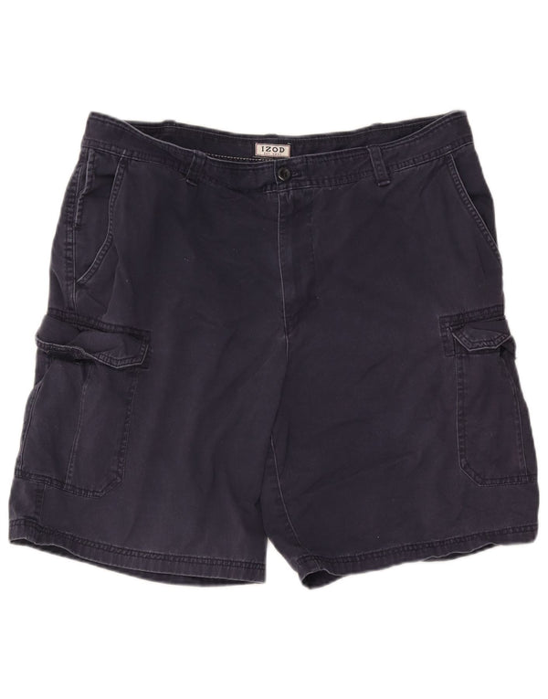 Izod Short Cargo Homme W38 XL Bleu Marine Coton