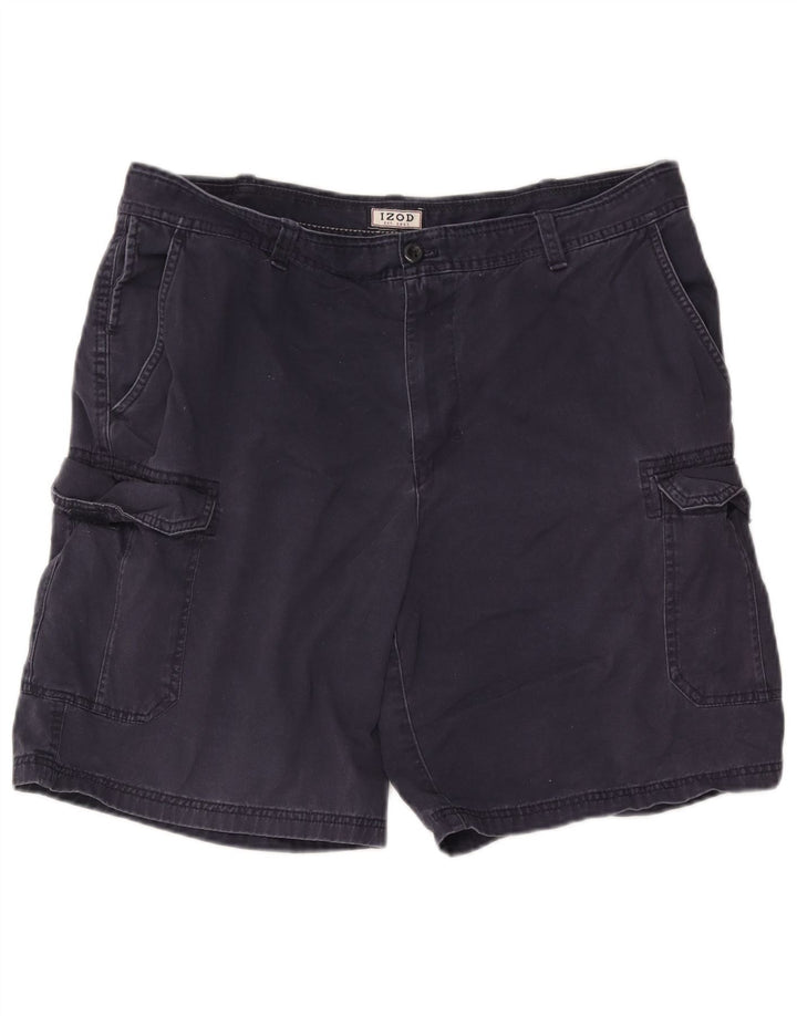 Izod Short Cargo Homme W38 XL Bleu Marine Coton