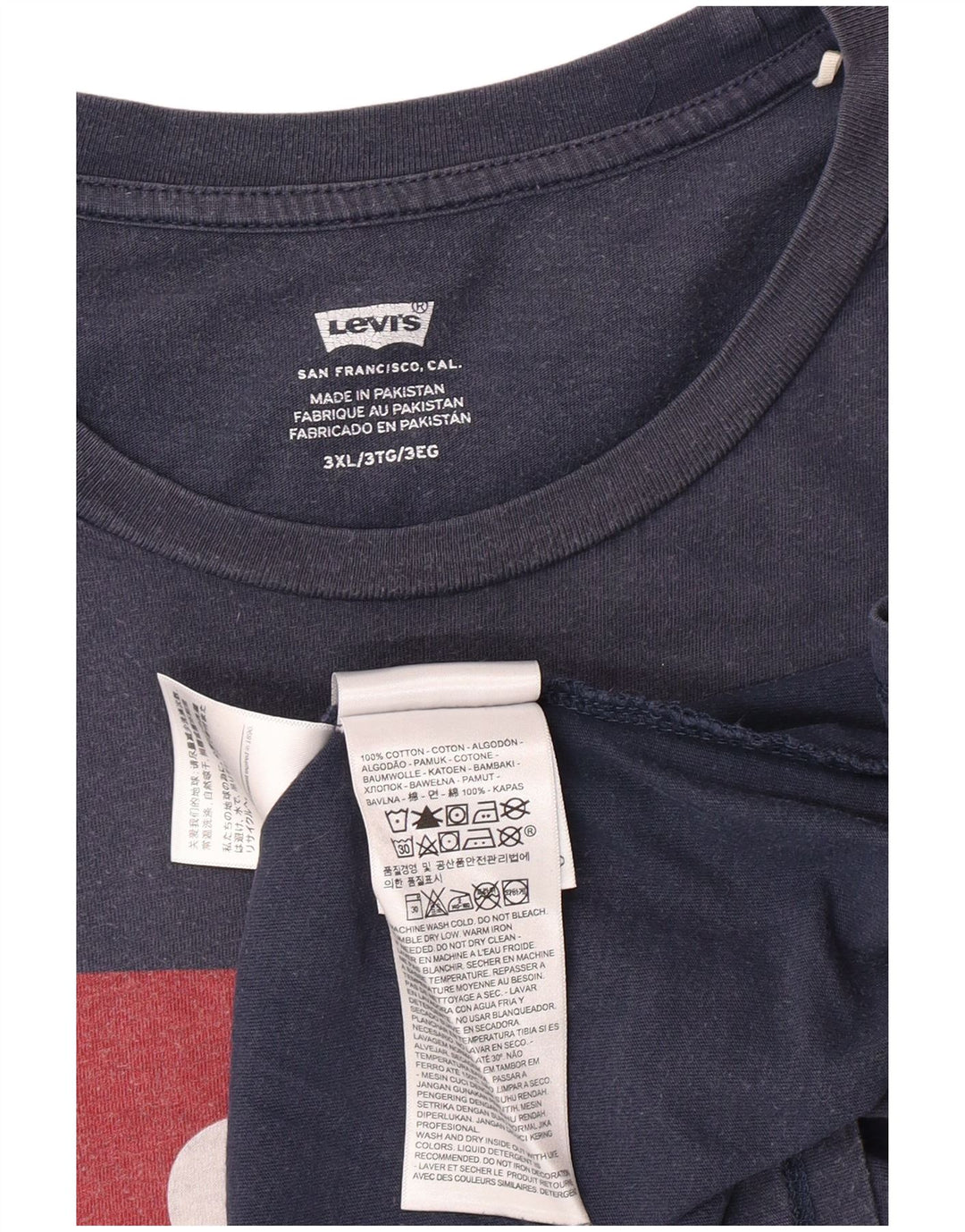 Levi's T-Shirt Graphique Homme 3XL Bleu Marine Coton