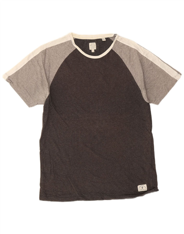 Jack Wills T-Shirt Homme Noir Moyen Colorblock Coton