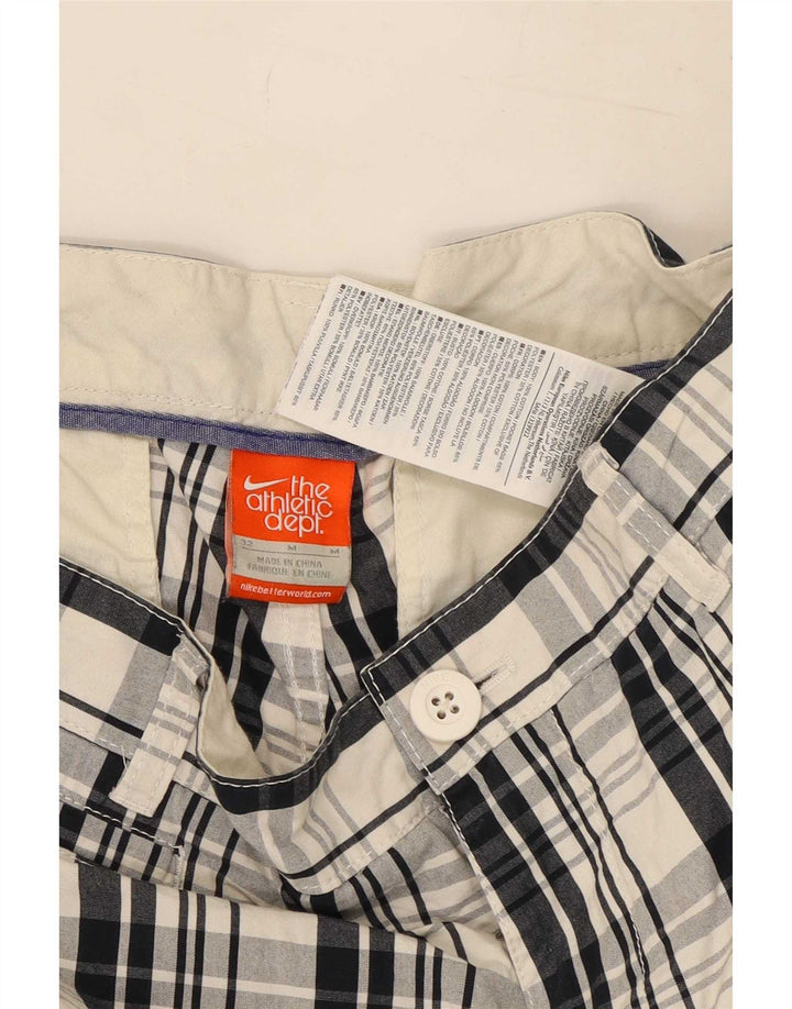 Nike Short Chino Homme Medium W32 Bleu Plaid Coton