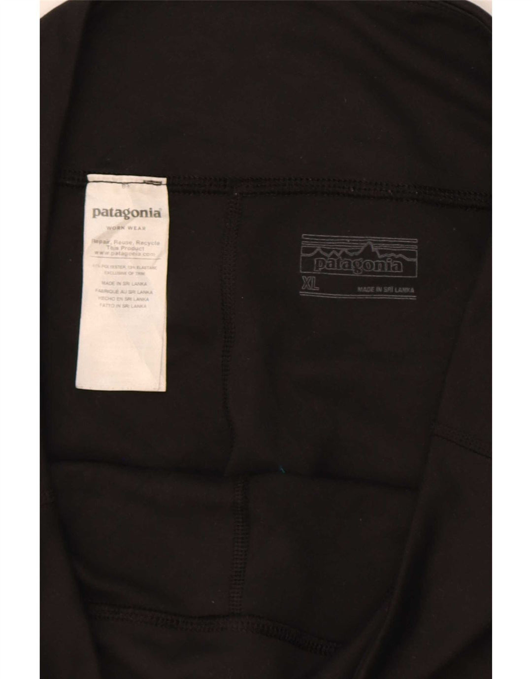 Patagonia Leggings Femme UK 18 XL Noir Polyester