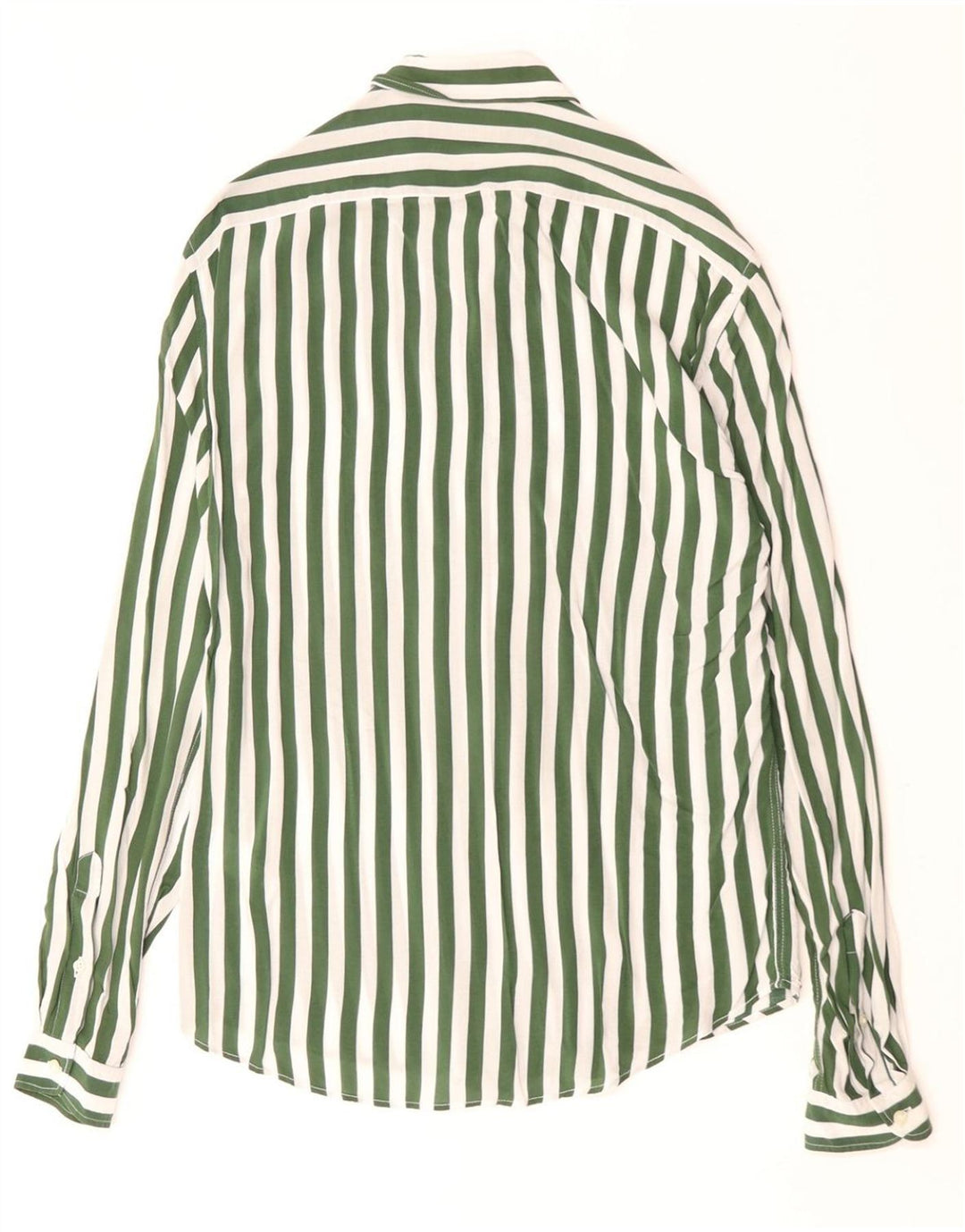 ZARA Homme Chemise Slim Fit Petite Viscose Rayée Verte