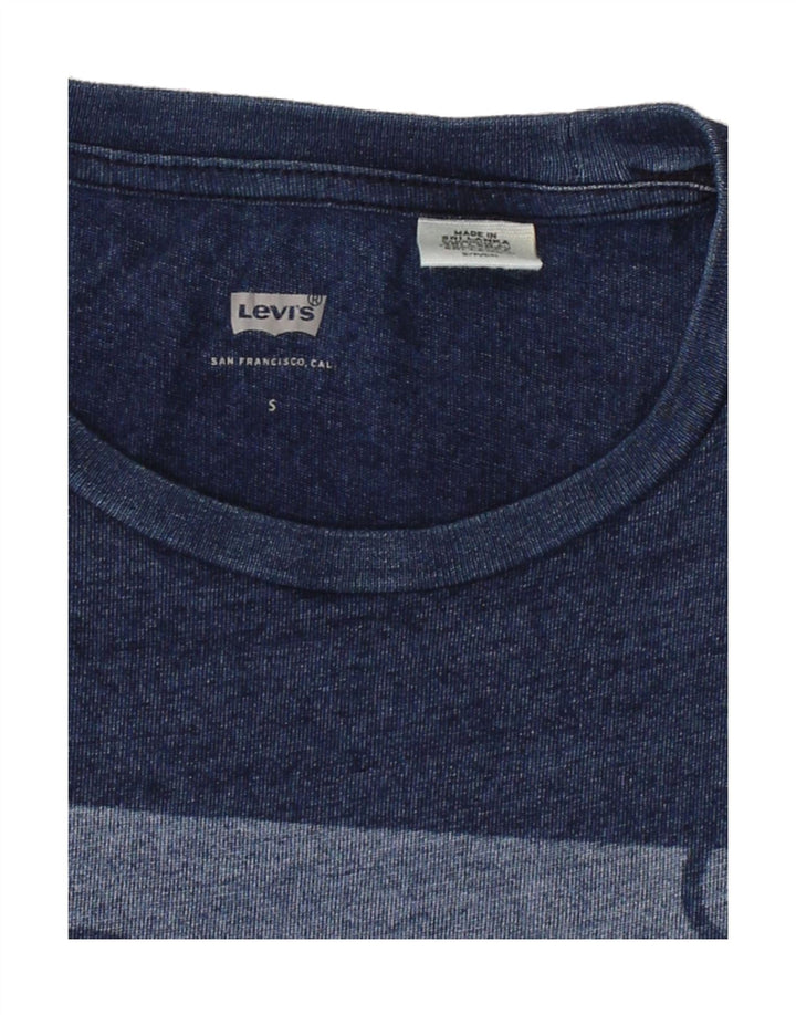 LEVI'S Womens Graphic T-Shirt Top UK 10 Small Navy Blue Vintage Levi's and Second-Hand Levi's from Messina Hembry 