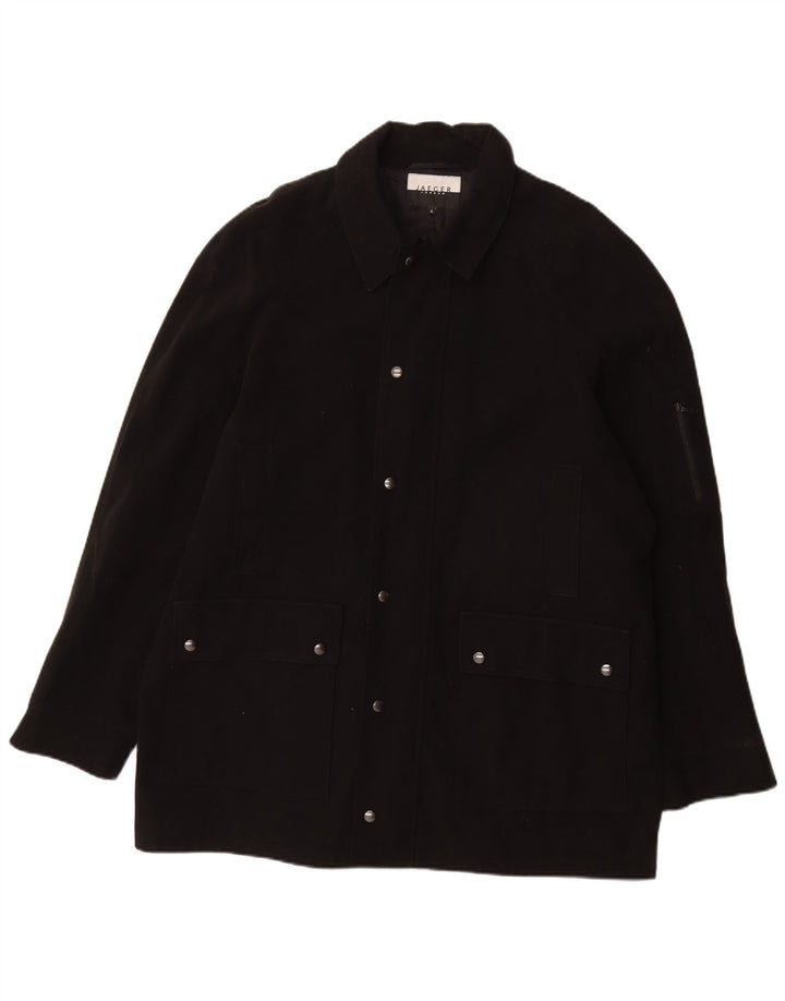 Jaeger Manteau Homme UK 42 XL Coton Noir