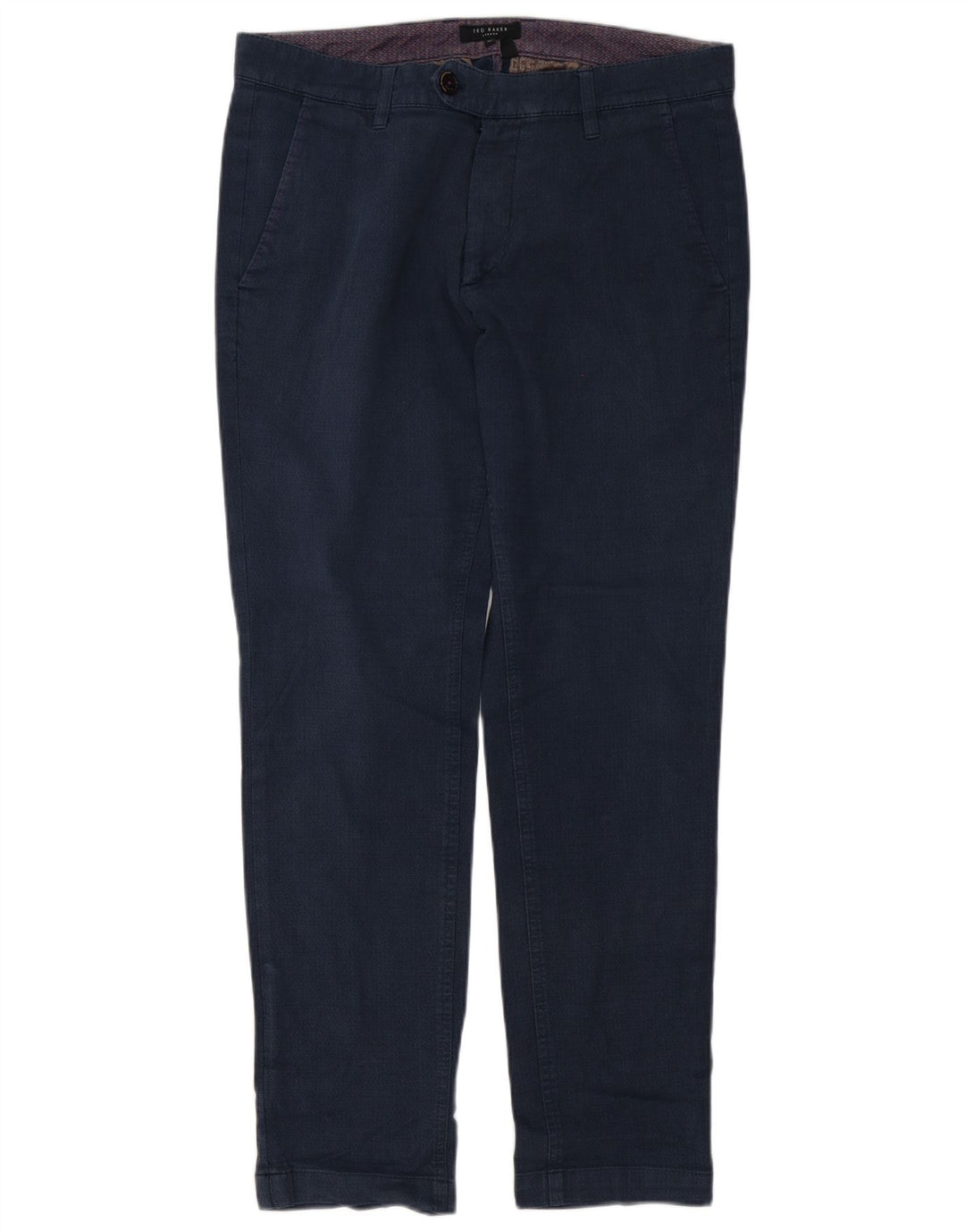 Ted Baker Pantalon de Costume Slim Homme W34 L32 Bleu Marine Coton