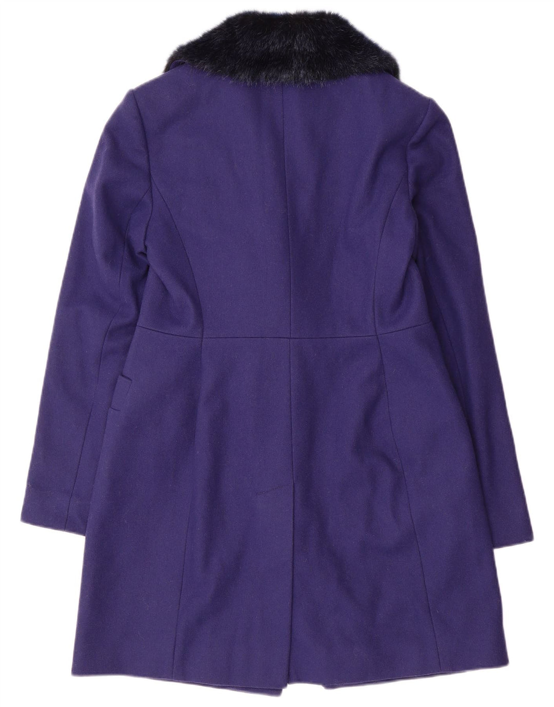 French Connection Manteau croisé pour femme UK 10 Petite laine violette