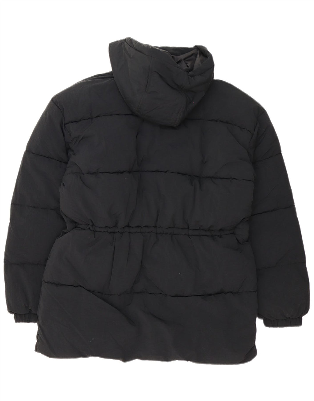 Topshop Veste matelassée surdimensionnée à capuche pour femme UK 8 Small Noir Polyester