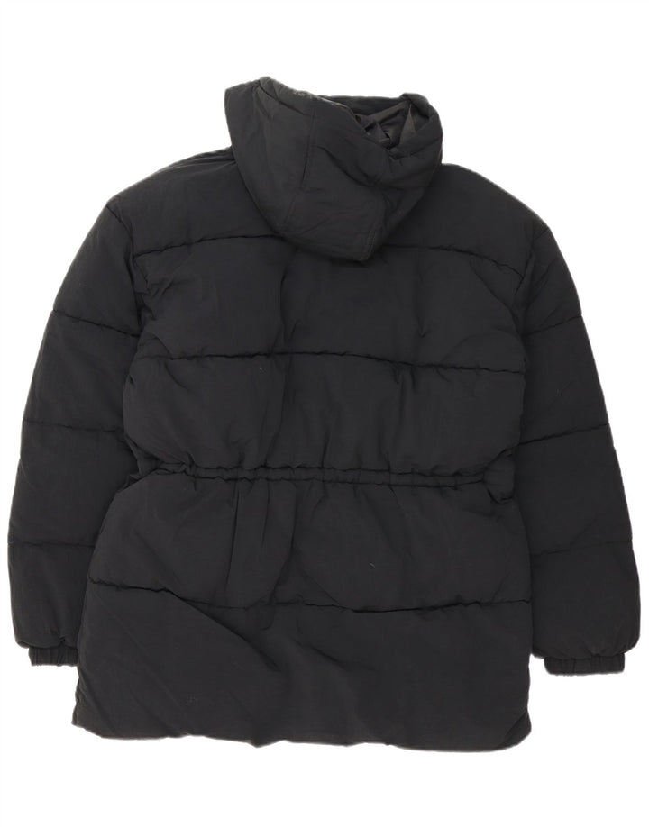 Topshop Veste matelassée surdimensionnée à capuche pour femme UK 8 Small Noir Polyester