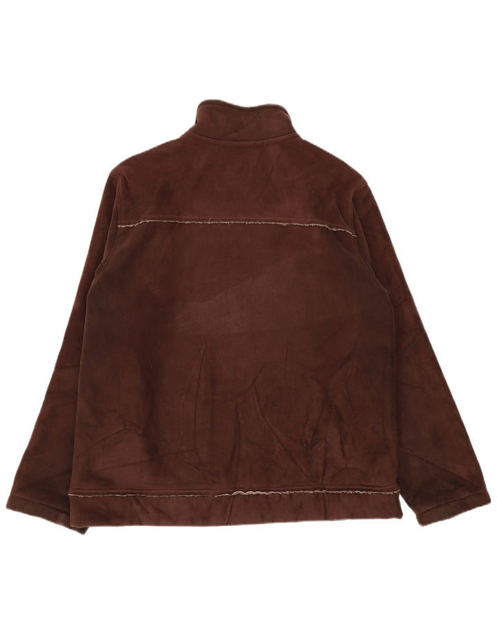 MARKS & SPENCER Veste Sherpa Homme UK 41/43 Large Marron Polyester