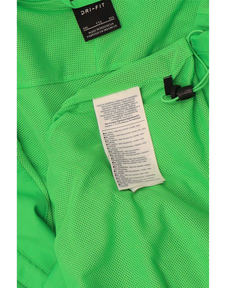 Nike Hommes Dri Fit Survêtement Top Veste 2XL Vert Colorblock Polyester