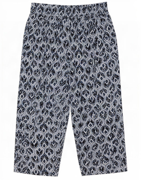 Marks & Spencer Pantalon capri taille haute pour femme UK 12 Medium W32 L20 Bleu
