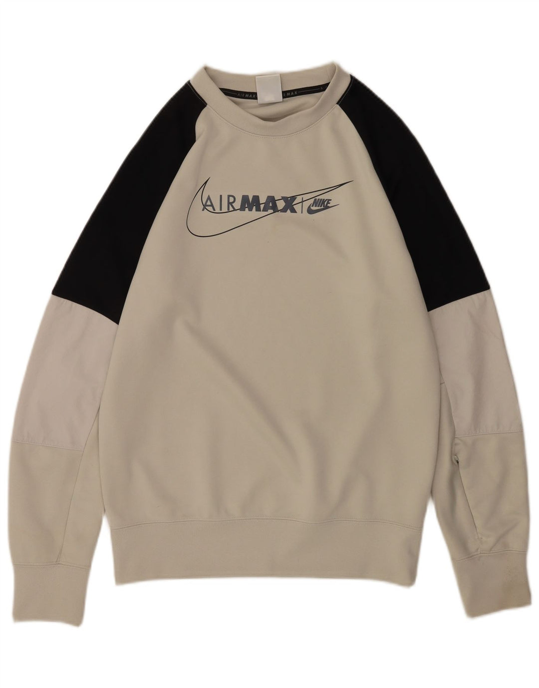 Nike Sweat-shirt graphique pour homme, petit, gris, color block, polyester