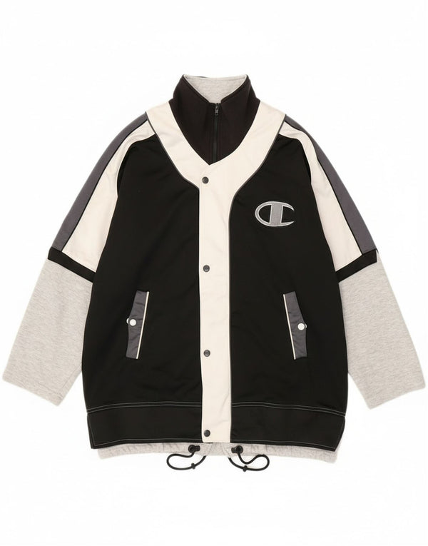 Champion Veste de Survêtement Graphique pour Homme Grand Noir Colorblock Sports