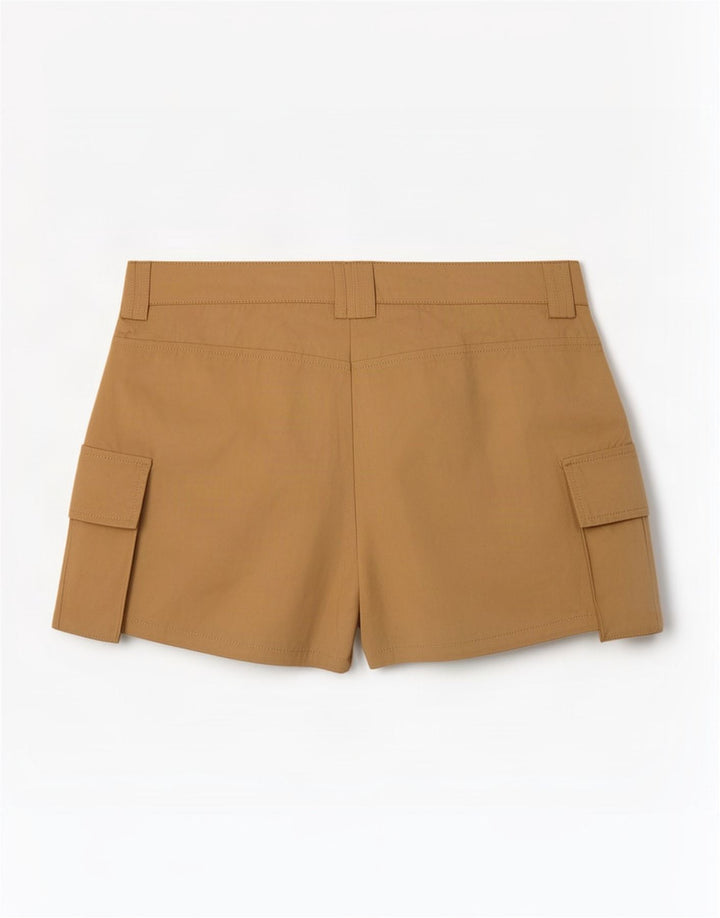 Zara Short Cargo Femme Moyen W28 Beige Polyester