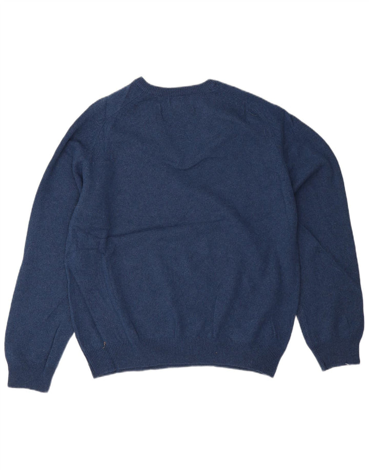 Marks & Spencer Pull col V pour homme XL en laine bleue