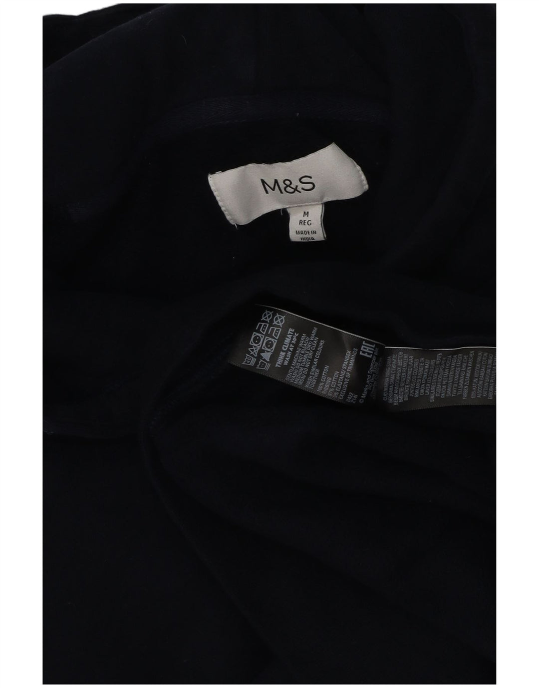 Marks & Spencer Pull à capuche pour femme en coton bleu marine moyen