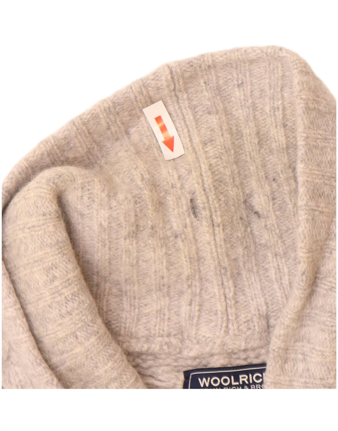 Woolrich Cardigan Pull Homme Gris Moyen Laine