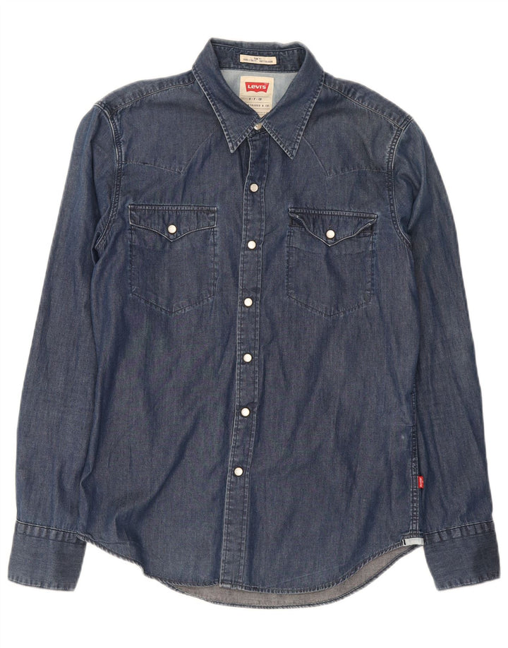Levi's Chemise Slim Fit en Jean Homme Bleu Marine Coton
