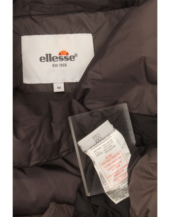 Ellesse Veste matelassée pour femme UK 44 Nylon gris moyen