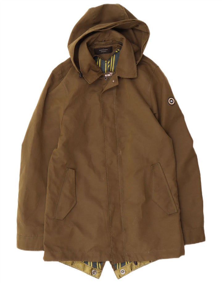 Scotch & Soda Veste Parka à Capuche Amsterdam Homme UK 38 Kaki Moyen