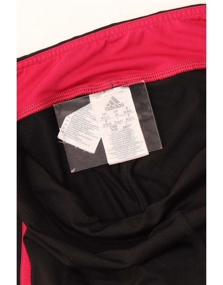 Adidas Femmes Climalite Capri Leggings UK 12/14 Moyen Noir Polyester