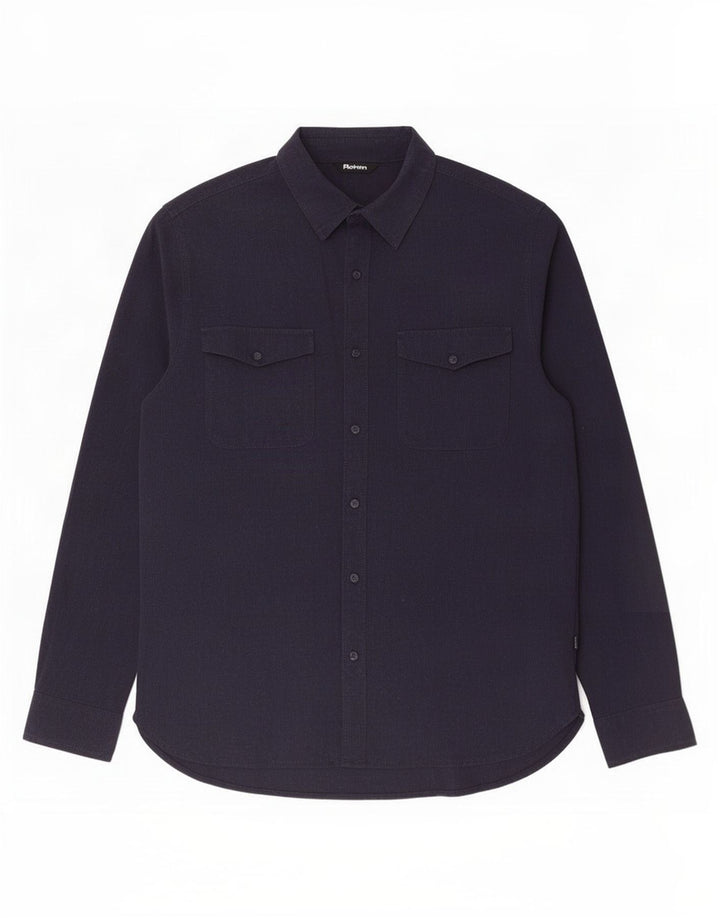 Rohan Chemise Homme Large Bleu Marine Lin