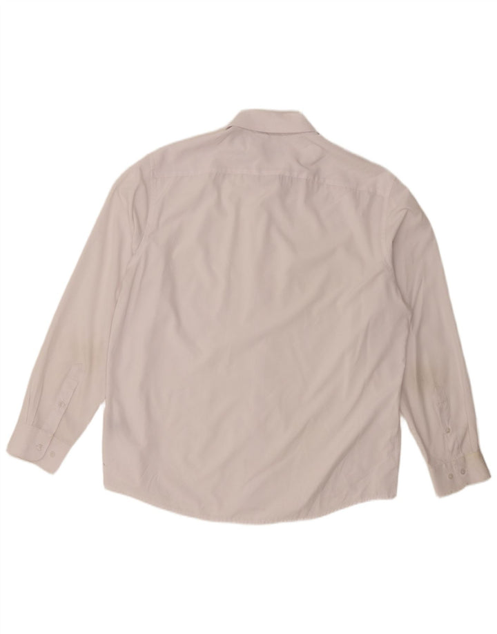 Nautica Chemise slim fit pour homme Taille 17 1/2 XL Polyester blanc
