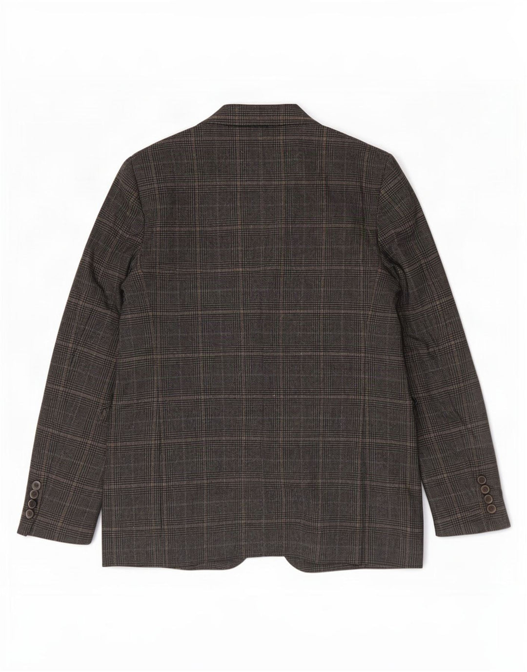 Zara Veste blazer à 2 boutons pour femme UK 10 Petit gris pied-de-poule Polyester