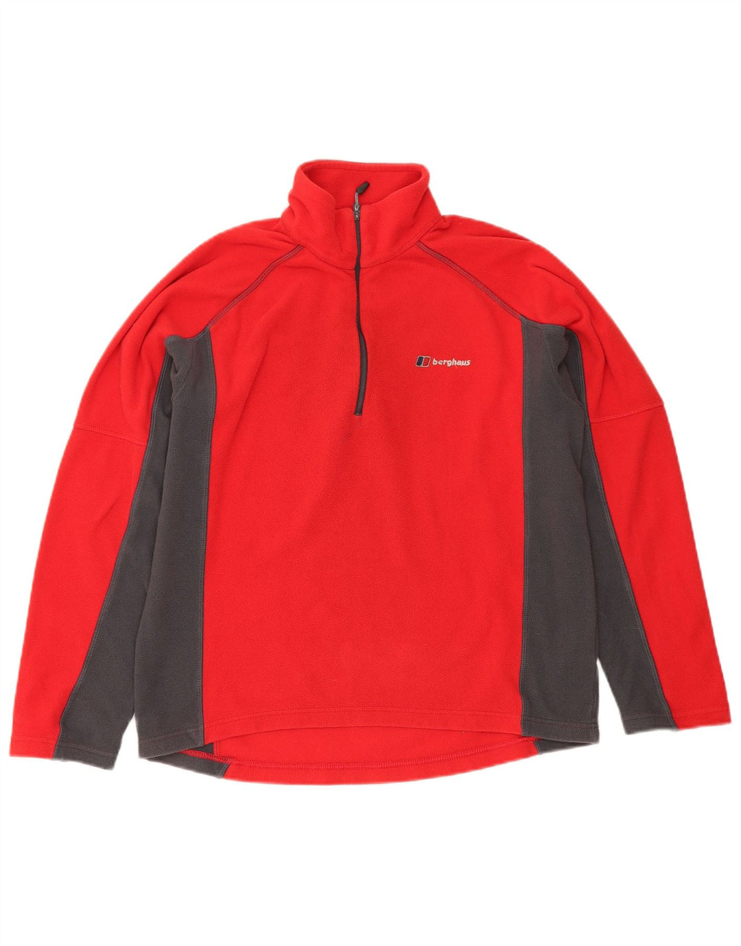 Berghaus Pull Polaire à Col Zippé Homme Rouge Moyen Polyester Colorblock