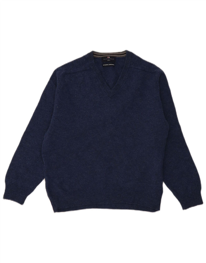 Marks & Spencer Pull col en V pour femme UK 14 Bleu marine moyen