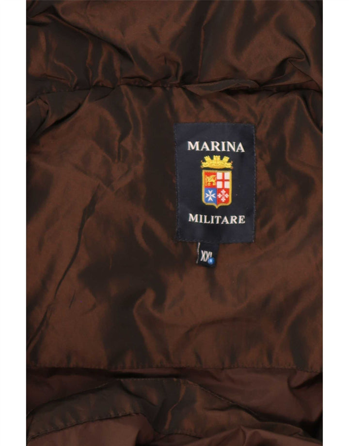 Marina Militare Manteau rembourré pour femme UK 20 2XL Marron Polyester