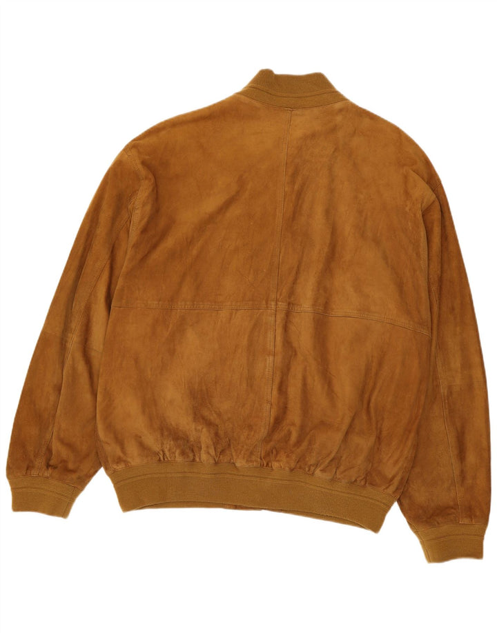Luca D'altieri Blouson Bomber En Daim Pour Homme IT 56 3XL Cuir Marron