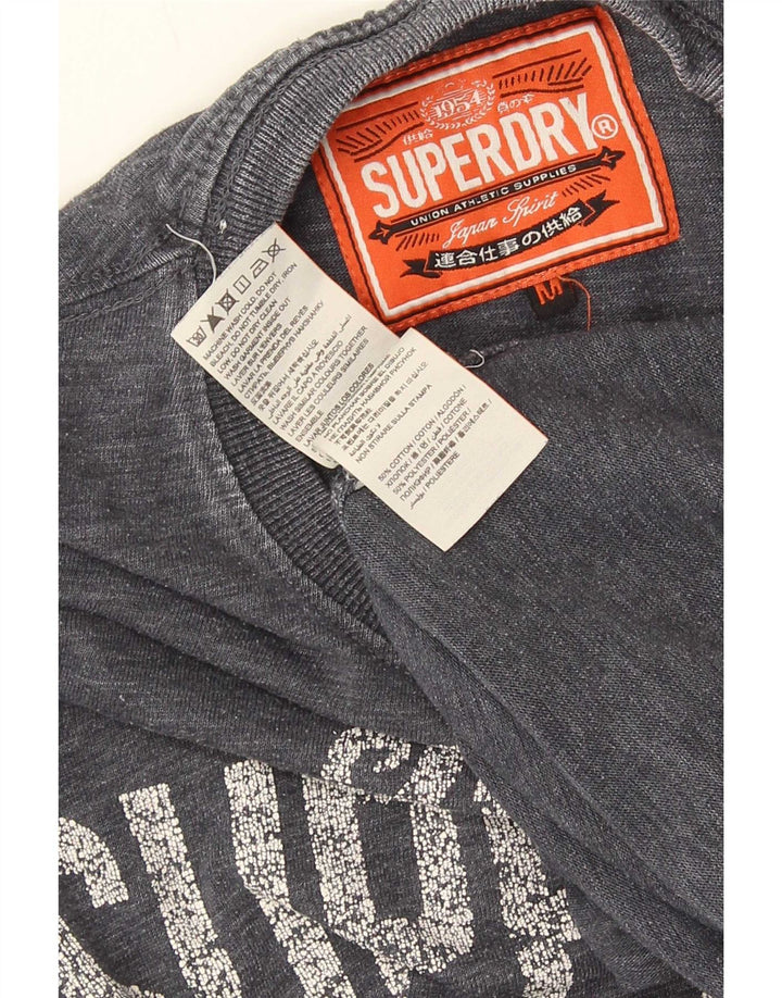 Superdry T-Shirt Graphique Homme Gris Moyen Coton